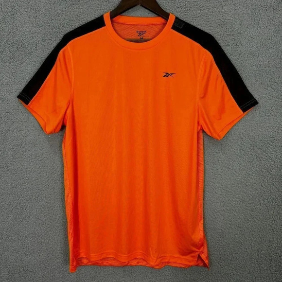 Reebok Shirt mens medium red orange speedwick Lightweight Gym Outdoors Athletic‎ - Picture 1 of 6